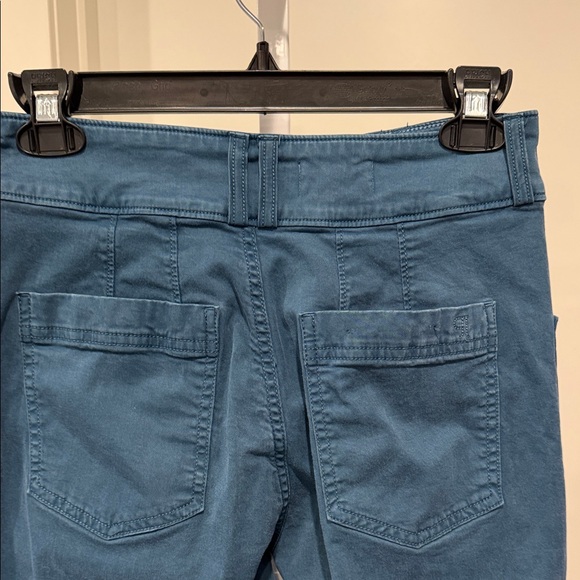 Anthropologie Pilcro The Skipper High Rise Cropped Wide Leg Pants Teal Blue 26P - Picture 7 of 13